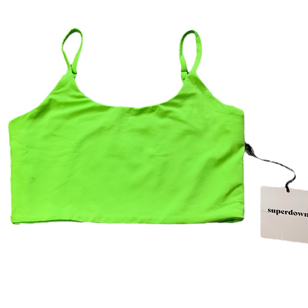 Superdown Women’s Sports Bra Size XS NWT Neon Green